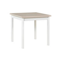 TISCH Max IX Kaschmir, Esstisch mit Weiß Beine - Kaschmir/Weiß, Holz/Holzwerkstoff (80/80/78cm) - Bettso