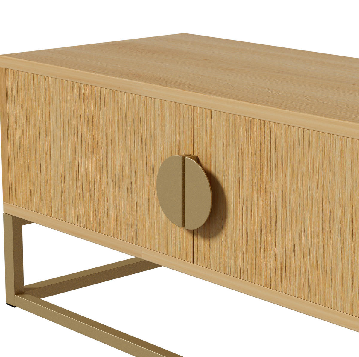 LOWBOARD 180/40/40 cm in Holzfarbe aus MDF und Spanplatte mit 4 Türen und Soft-Close - Braun, Holzwerkstoff (40/40/180cm) - OKMYHOME