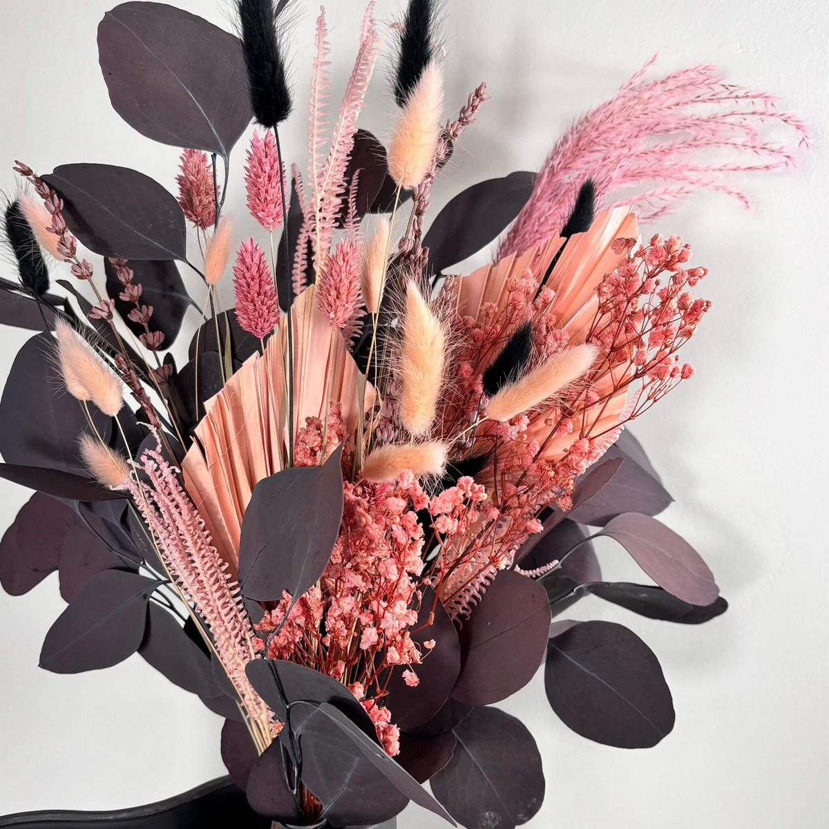 DARK Touch of Pink: Zeitlose Eleganz mit einem Hauch Rosa - 50 cm / pink - Rosa, Naturmaterialien (50cm) - Lykke & You