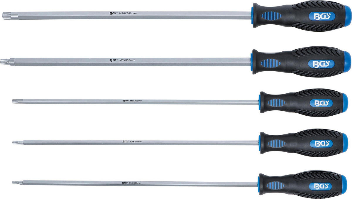 SCHRAUBENDREHER-SATZ | INNENVIELZAHN (FÜR XZN) | 5-TLG. - Multicolor, Kunststoff/Metall (1/1cm) - BGS technic