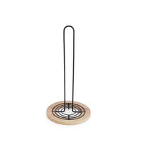 KÜCHENROLLENHALTER Modern Kitchen Schwarz Naturfarbe 15/15/31 cm Metall - Schwarz/Naturfarben, Holz/Metall (15/31/15cm) - Mondex