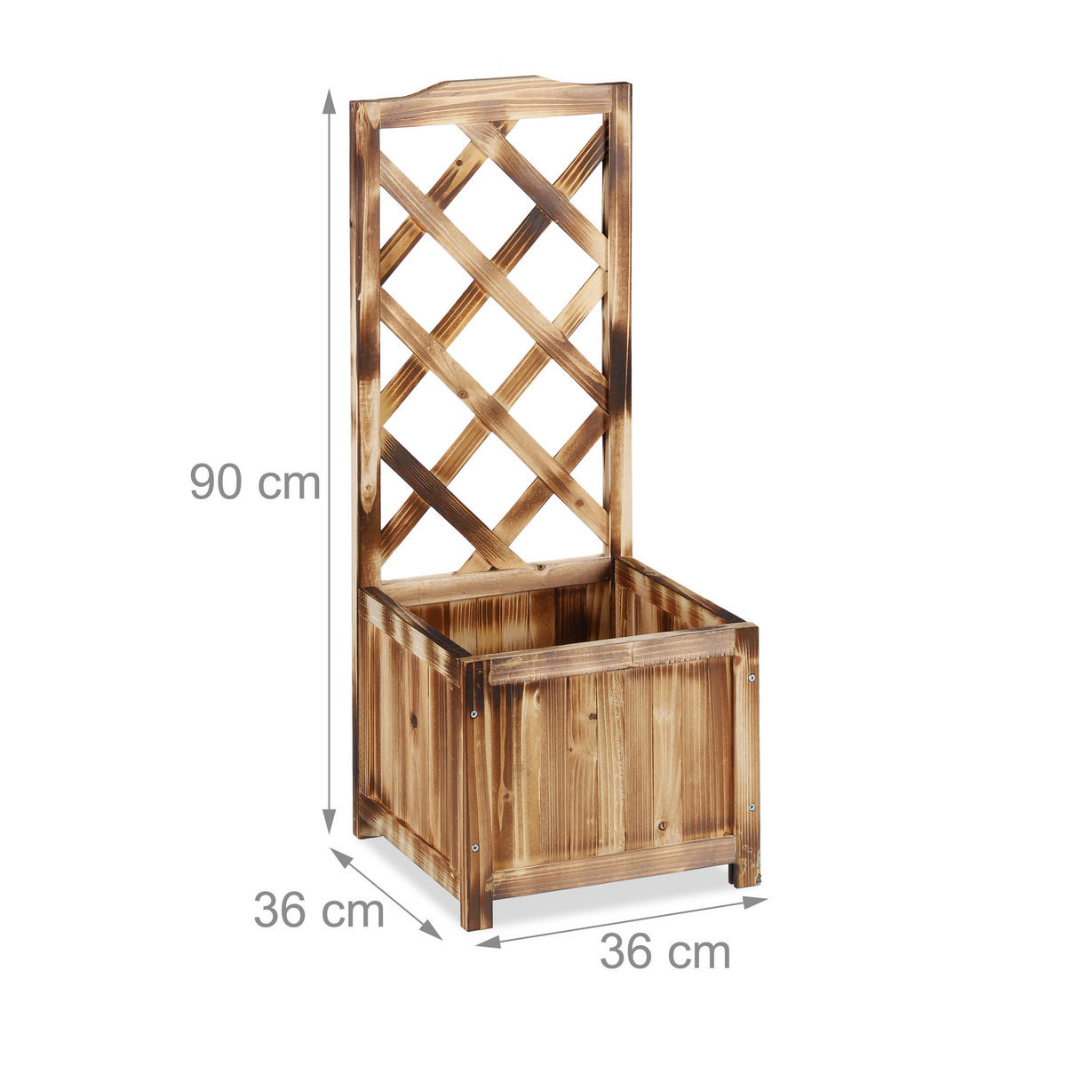 RANKKASTEN - Hellbraun, Holz (36/90/36cm) - Relaxdays