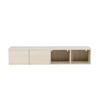 TV-MÖBEL, Nomi, Whitewash, MDF, 180 x 45 x 35 cm - Weiß, Holzwerkstoff (180/35/45cm) - ebuy24