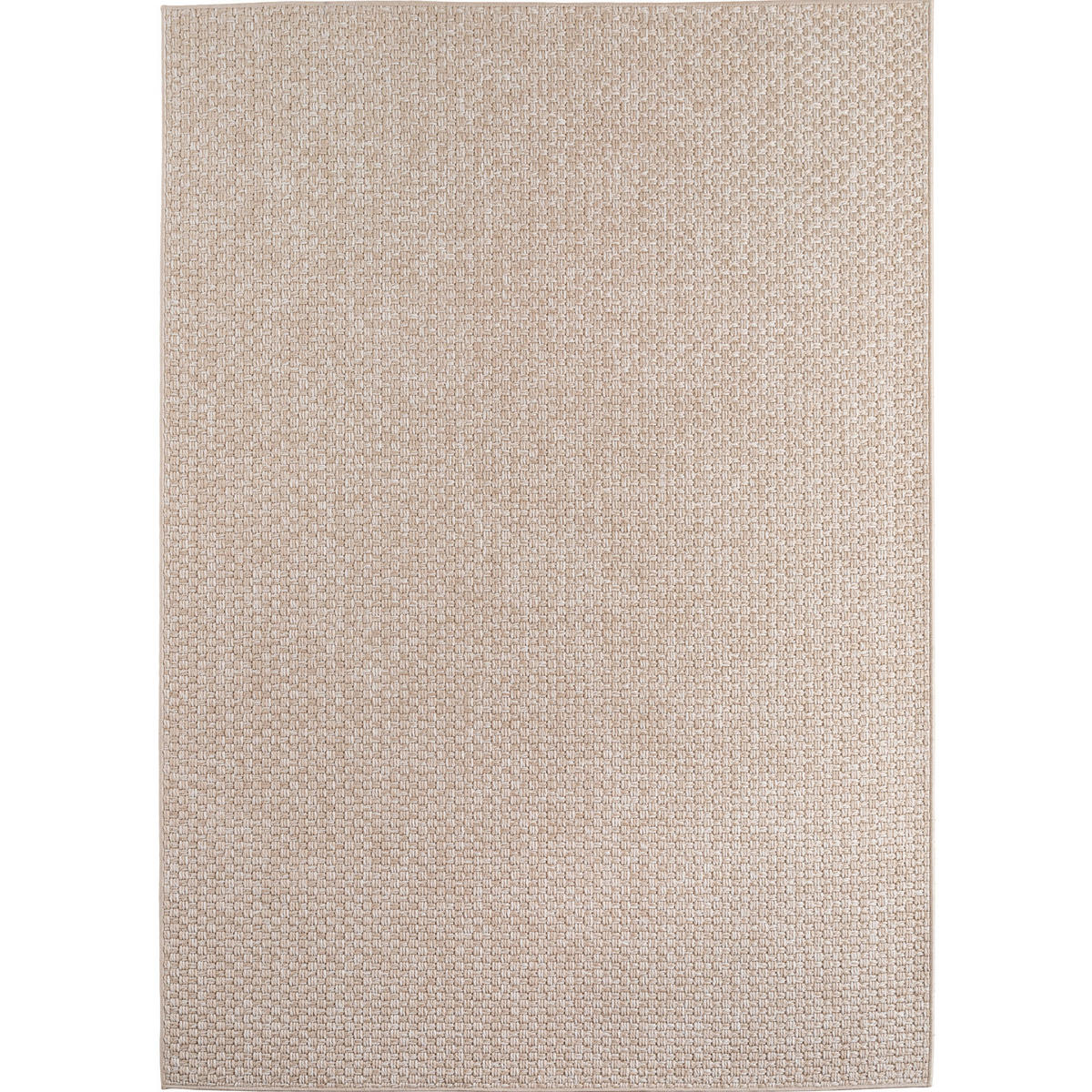 TEPPICH In-/Outdoor Flachgewebe Unifarben Polypropylen Balkon Beige Rechteckig 120x170 - Beige, Textil (120/170cm) - KADIMA DESIGN