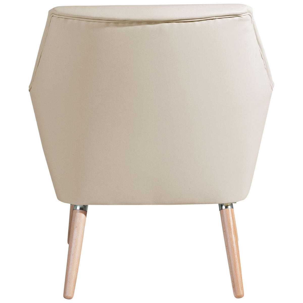 SESSEL Kachka Bezug Kunstleder Buche natur / beige - Weiß, Kunststoff (71/81/67cm) - 58aufmkessel