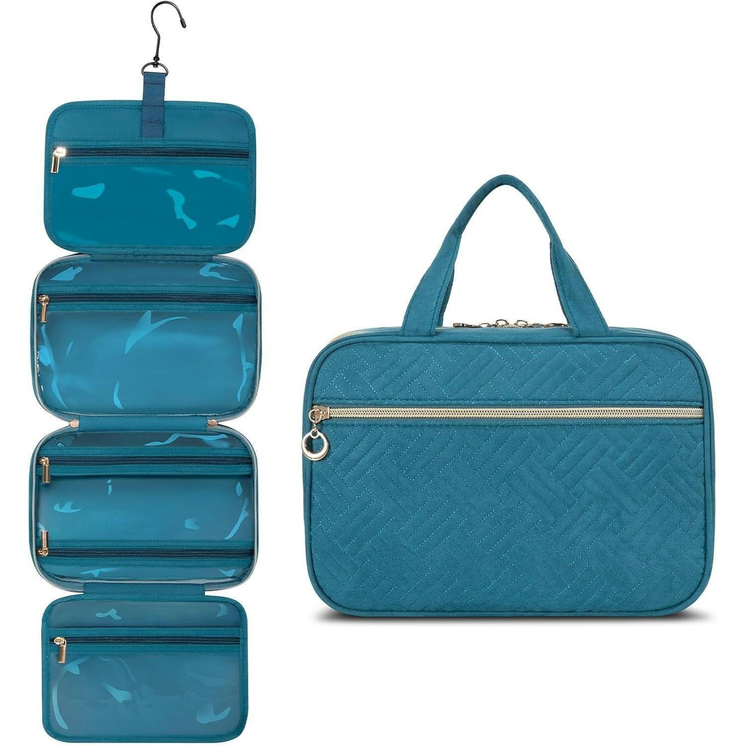 KULTURTASCHE Damen zum Aufhängen Seeblau - Türkis, Textil (20/11/28cm)