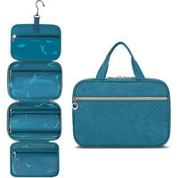 KULTURTASCHE Damen zum Aufhängen Seeblau - Türkis, Textil (20/11/28cm)
