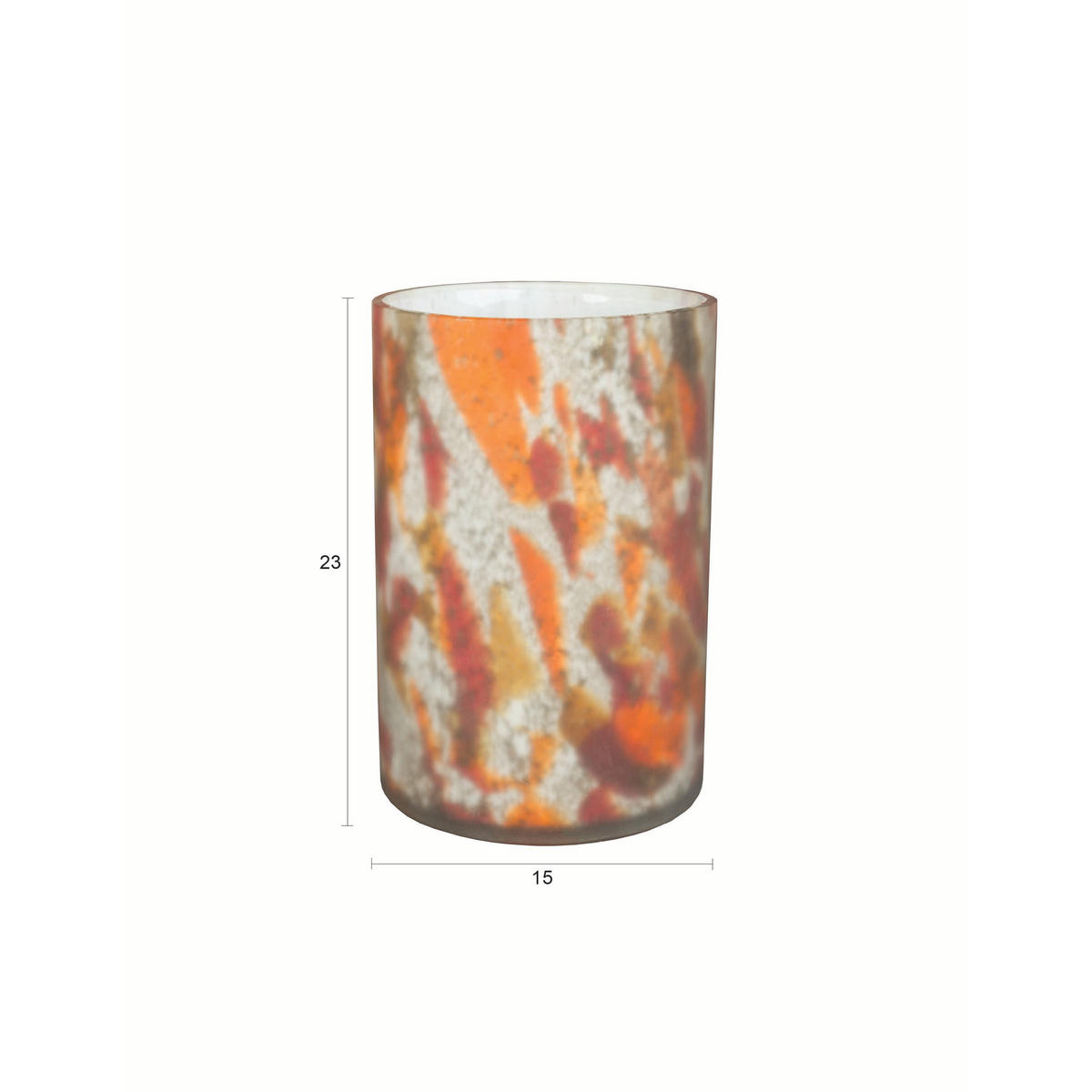 VASE Earl - Multicolor, Glas (23cm) - Dutchbone