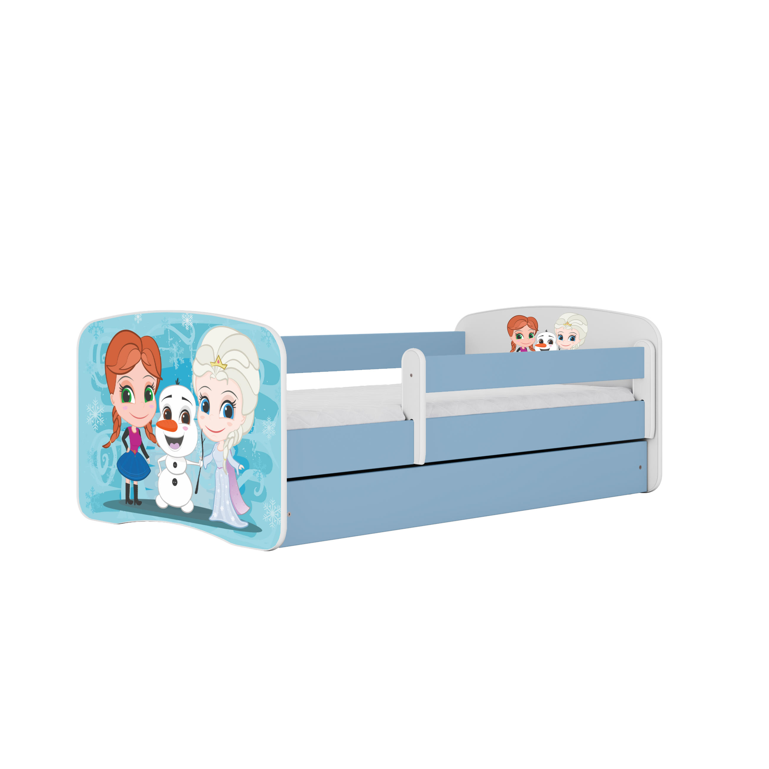 KINDERBETT Eisberg mit Schublade und Matratze 140/70 - Blau, Holzwerkstoff (70/140cm) - RAUMHIRSCH FURNITURE