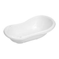 BABYBADEWANNE 84 cm mit Ablagefächer weiß 84 cm lang, ergonomische Form ab Geburt - Weiß, Kunststoff (46/84cm) - Lorelli