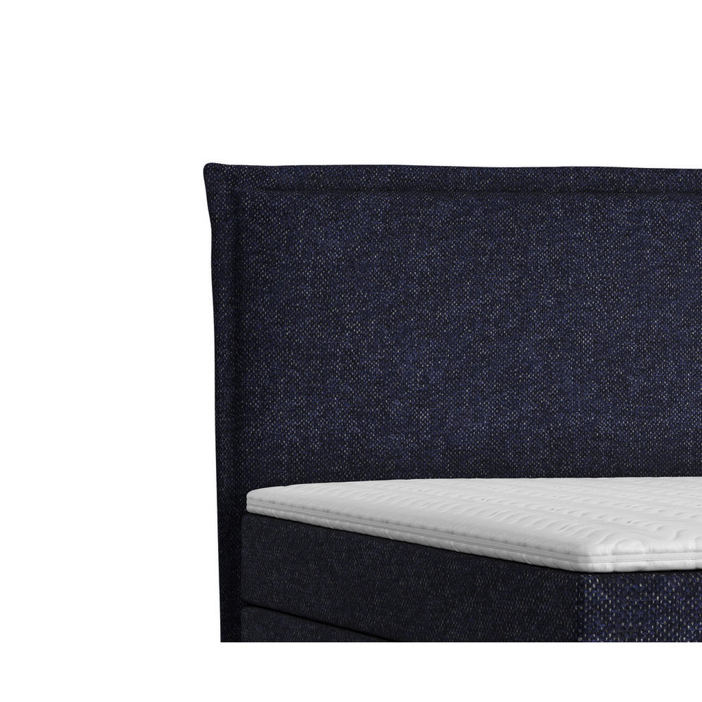 Thumbnail - Maison de Reve Kontinentalbett, Dunkelblau, Textil, Buche, Kiefer, H2, Höhe ca. 20 cm, 140x200 cm, Oeko-Tex® Standard 10...