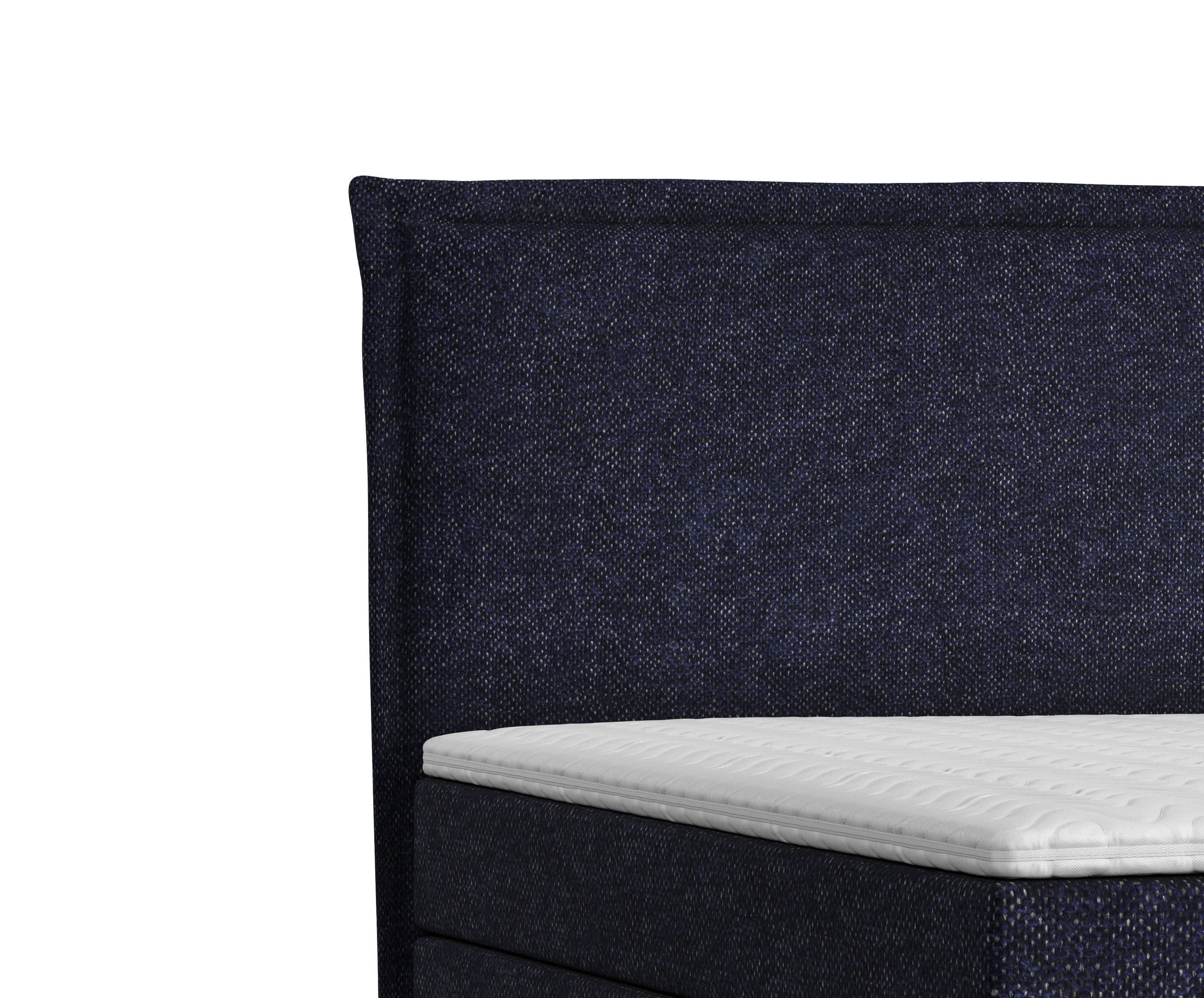 Thumbnail - Maison de Reve Kontinentalbett, Dunkelblau, Textil, Buche, Kiefer, H2, Höhe ca. 20 cm, 160x200 cm, Oeko-Tex® Standard 10...