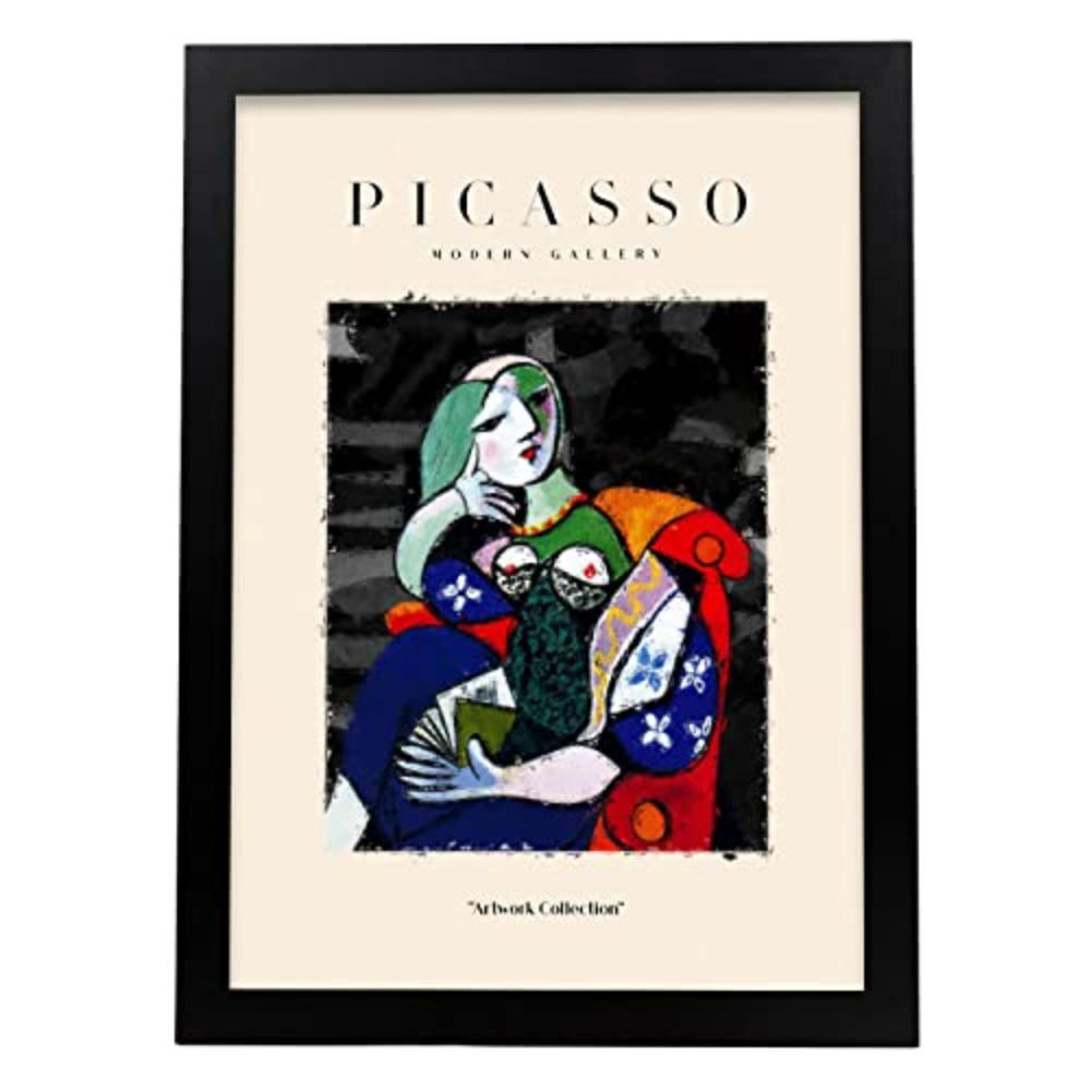 POSTER Picasso Sammlungs36 A3 Schwarzer Rahmen - Schwarz, Papier (29.7/5/42cm) - Nacnic