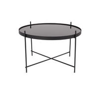 BEISTELLTISCH Cupid Rund 62,5 Schwarz - Schwarz, Glas (62.5/62.5/40cm) - Zuiver