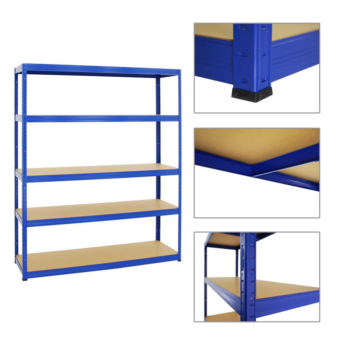 SCHWERLASTREGAL Giant Elephant 2er-Set mit 2x 180x150x45 cm Fachlast 200 kg Blau - Blau, Metall (300/180/45cm) - PROREGAL