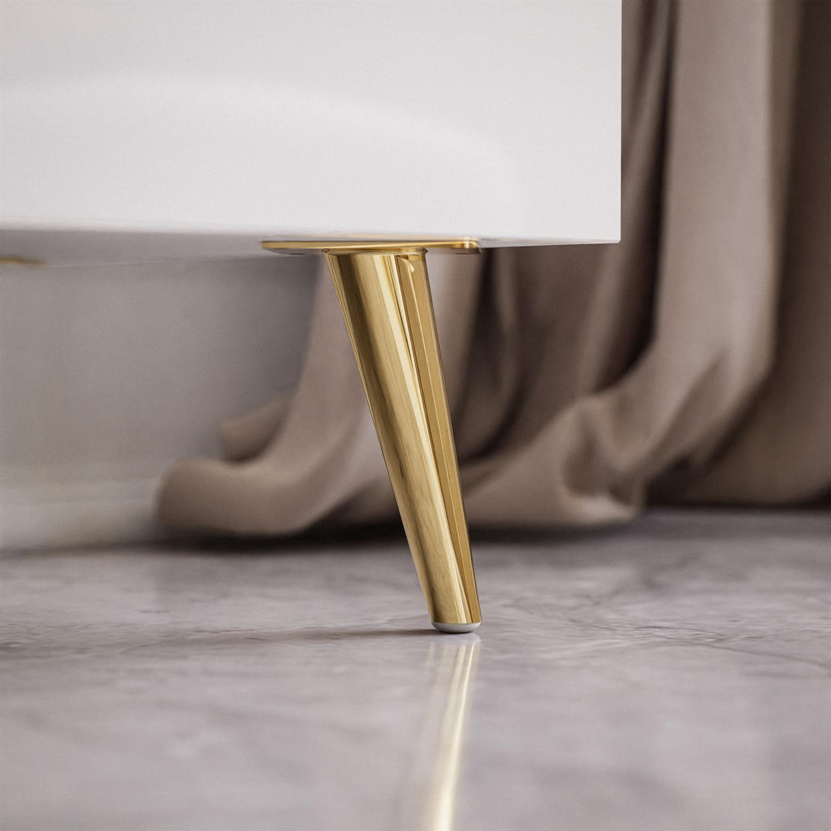 COUCHTISCH ONYX HOCHGLANZ - Weiß, Holzwerkstoff (65/104/41.5cm) - Lookway