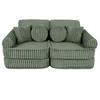 KINDERSOFA, Pocket Basic, Churros, Salboliv - Olivgrün, Textil (120/25/60cm) - MeowBaby