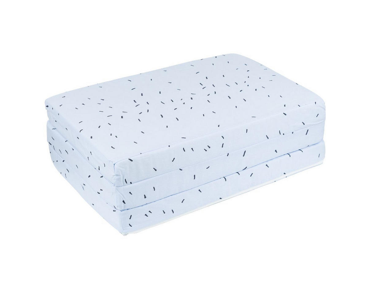 KLAPPMATRATZE Bear with me 120 x 60 x 5 cm blau with me 120 x 60 x 5 cm Bezug 100% Baumwolle - Blau, Textil (60/120cm) - Kikka boo