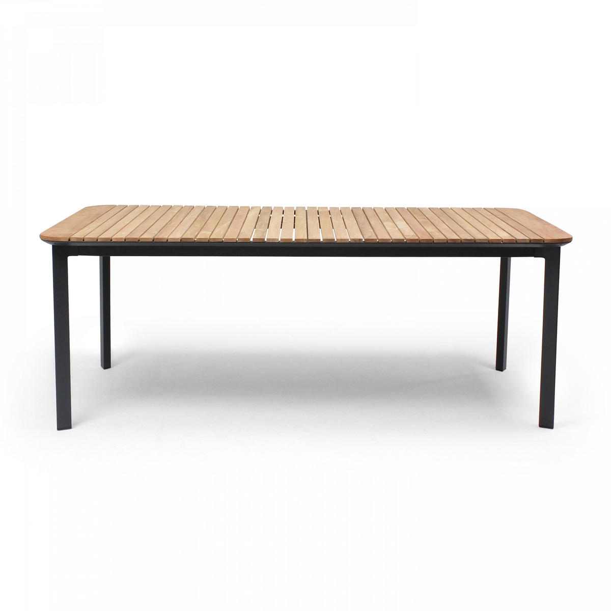 GARTENTISCH , Holzfarbe - Eichefarben, Holz (200/100/75cm) - Oviala