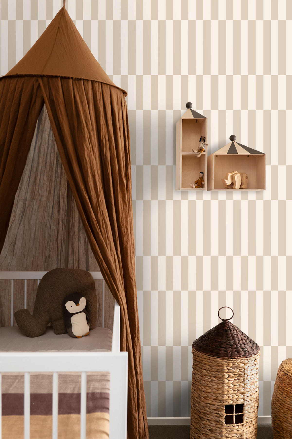 TAPETE Streifen 53 cm x 10.05 m - Beige, Papier (53/1000cm) - ESTAhome