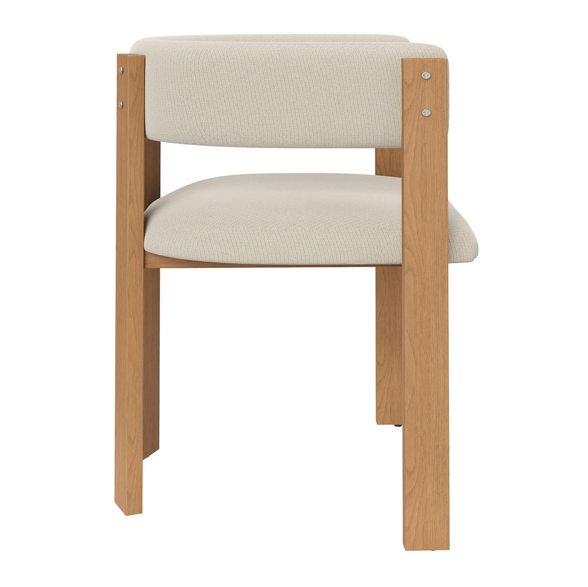 ESSZIMMERSTUHL ergonomisch 47 x 48 x 72,5 cm Beige mit Metallbeinen in Holzoptik 6er-Set - Beige, Metall (44/72.5/54.7cm) - Meubliv