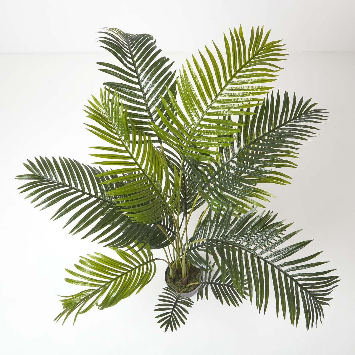 KUNSTPALME Areca, 160 cm - Grün, Kunststoff (160cm) - Homescapes