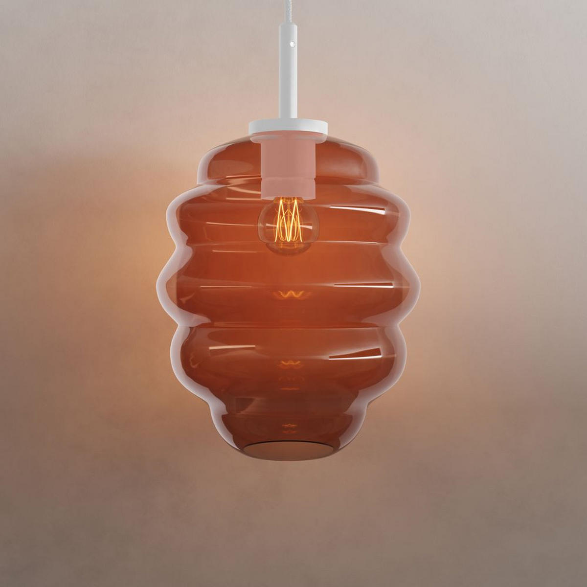 GALERIELEUCHTE Echos Braun Ø 25cm - Braun, Glas (25/25/28cm) - s.luce