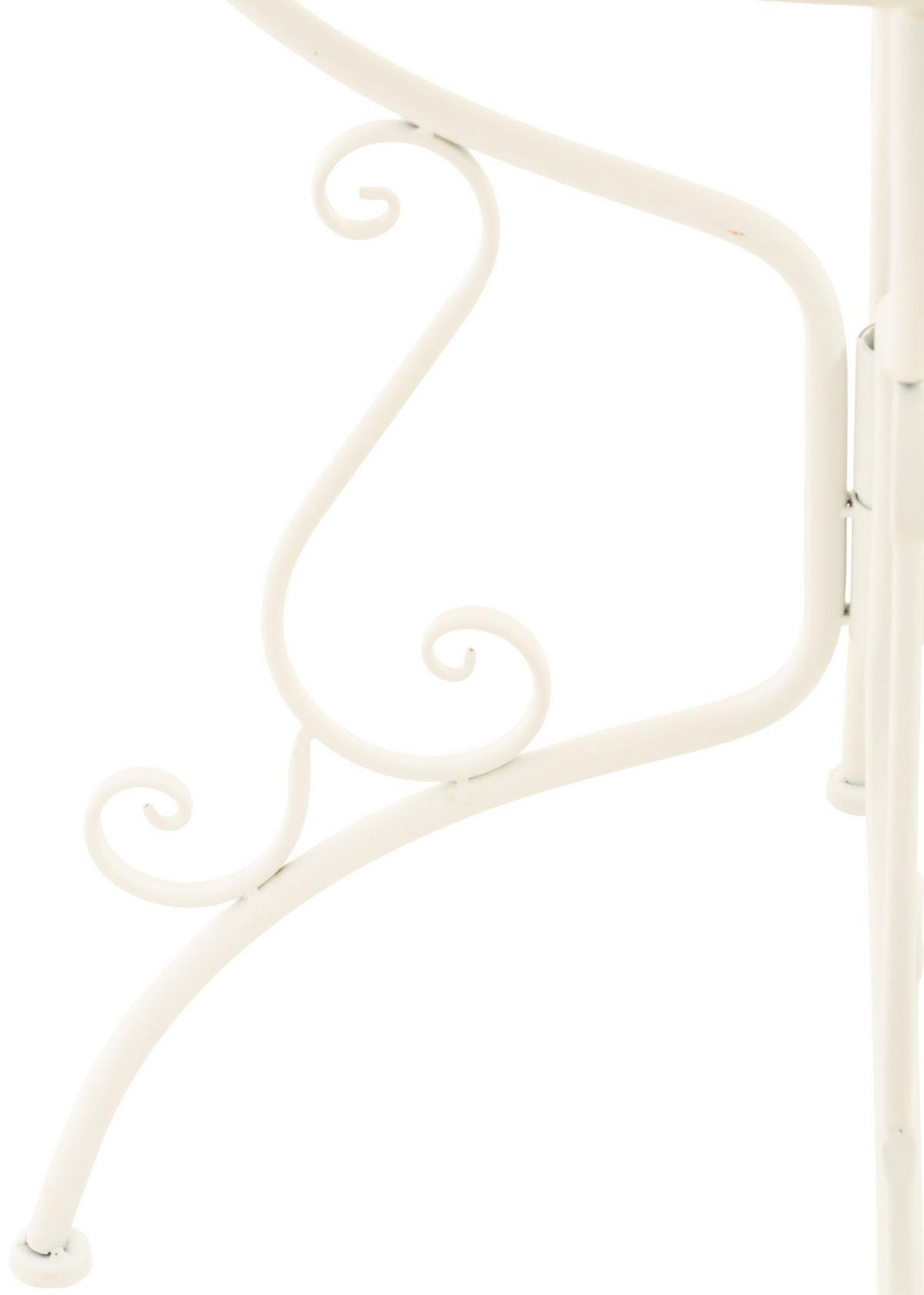 GARTENBEISTELLTISCH rund Ø70 cm Metall Weiß - Weiß, Metall (70/70/74cm) - CLP