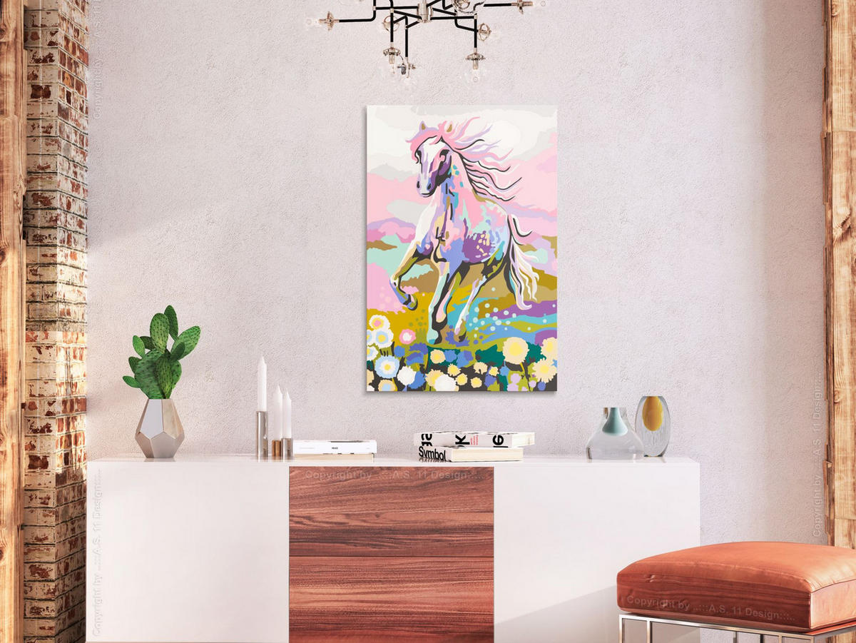 MALEN NACH ZAHLEN 40/50 cm - Multicolor, Textil (1.4/50cm) - KUNSTLOFT