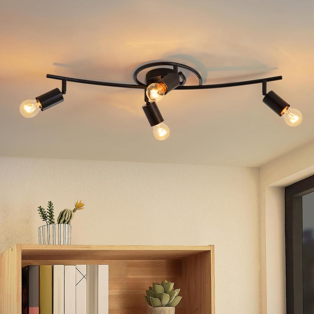 DECKENSTRAHLER Funkelda 10/20/67 cm - Schwarz, Metall (67/10/20cm) - ZMH