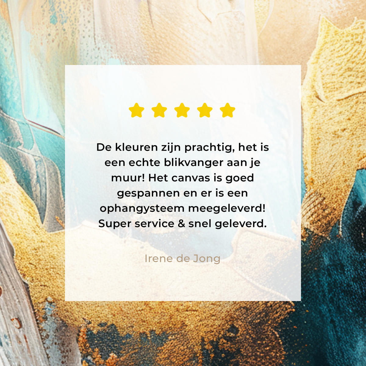 LEINWANDBILD Abstrakt - Kunst - Gold - Blau 20x20 cm - Petrol, Textil (20/20cm) - MuchoWow