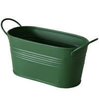 BLUMENTOPF Lingo 20/8,5/9,5 cm - Dunkelgrün, Metall (9.5cm)