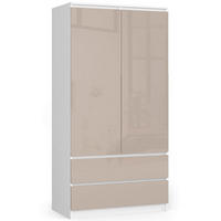 KLEIDERSCHRANK Weiß, Cappuccino Glanz 180x51x90 cm - Weiß/Cappuccino, Holzwerkstoff (90/180/51cm) - Akord