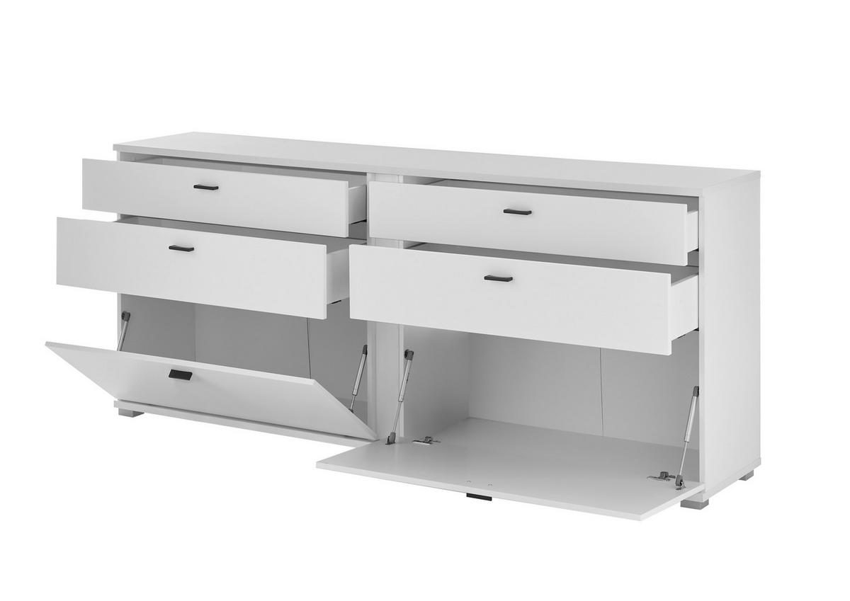 SIDEBOARD M19 Weiß Matt 200/86/42 cm breit - Weiß, Holzwerkstoff (200/86/42cm) - Livojo