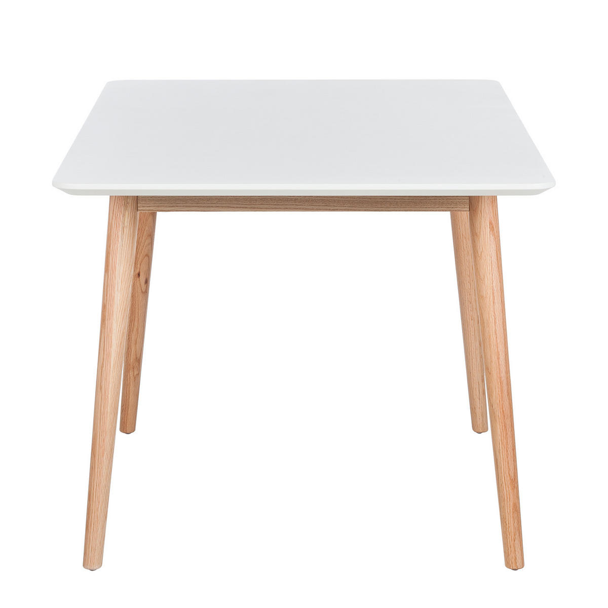 ESSTISCH - Eiche teilmassiv - Weiß, Holzwerkstoff (90/160/76cm) - home24