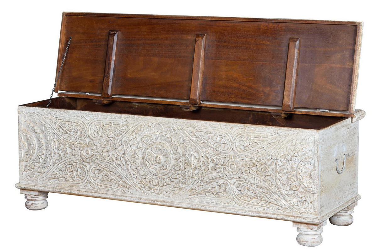 TRUHE aus Mangoholz - Perlmutt, Holz (150/60/50cm) - Giner y Colomer