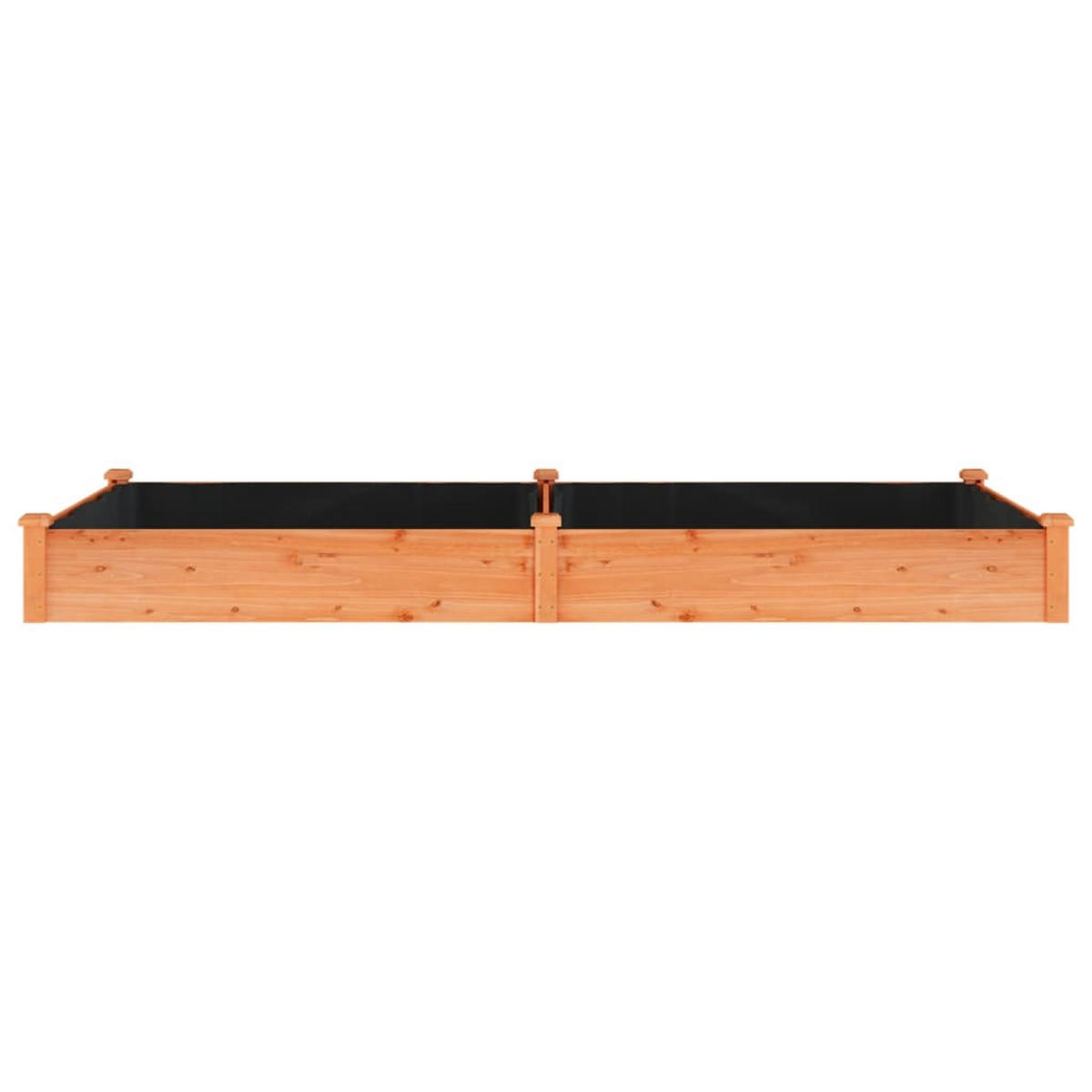 HOCHBEET mit Einsatz Braun 240x120x25 cm Massivholz Tanne - Braun, Holz (120/25/240cm) - furnicato