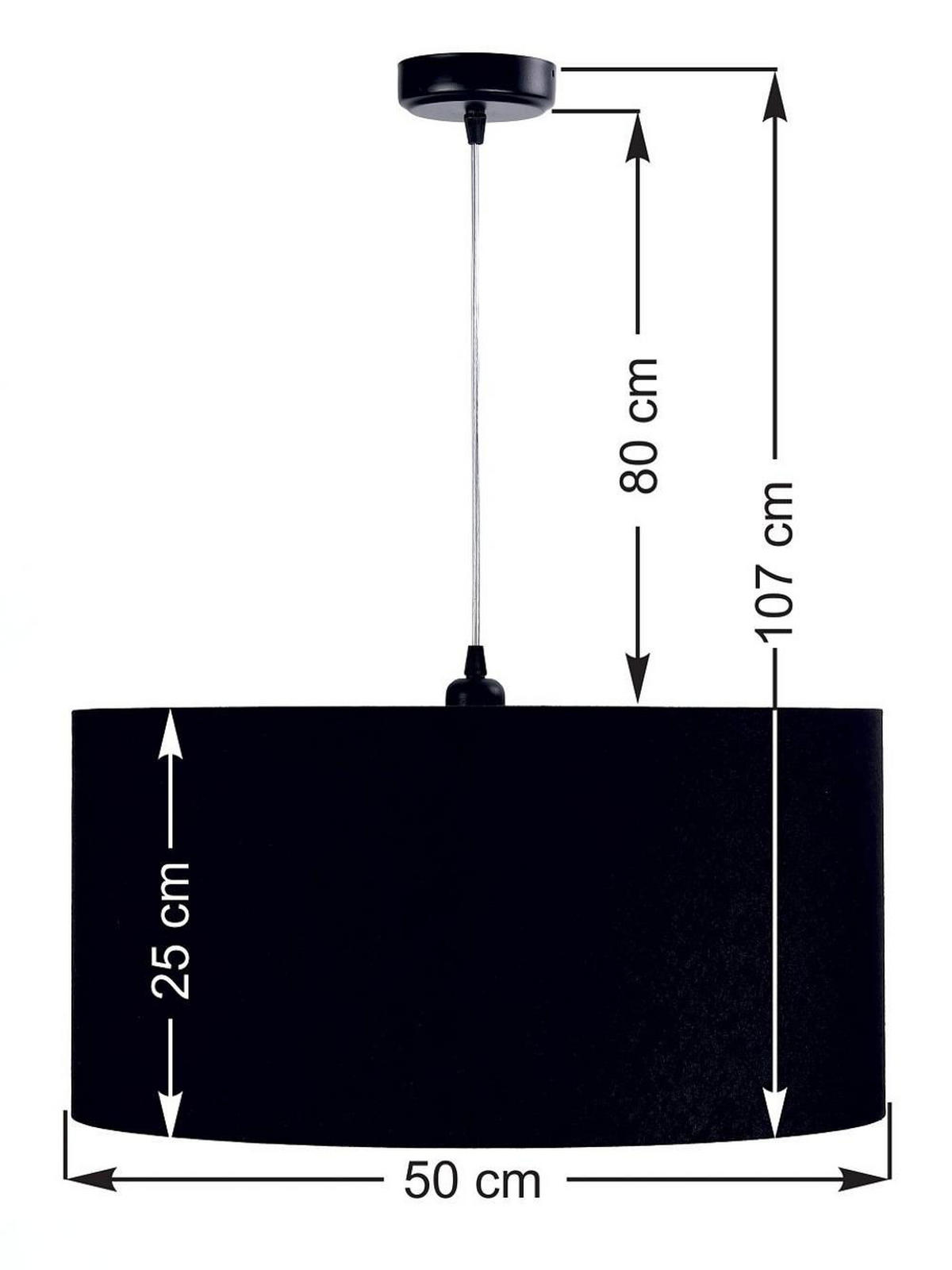 HÄNGELEUCHTE Blau 50/25 cm - Blau/Schwarz, Kunststoff (50/0.8/25cm) - ONZENO