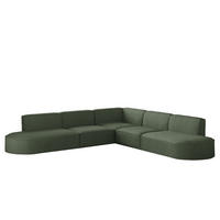 ECKSOFA Palma In Scala - Grün, Holzwerkstoff/Textil (276/276cm) - Fun Möbel