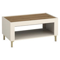 COUCHTISCH Mossa MO09 - Kaschmir/Goldfarben, Holzwerkstoff/Kunststoff (56/97/47cm) - MIRJAN24