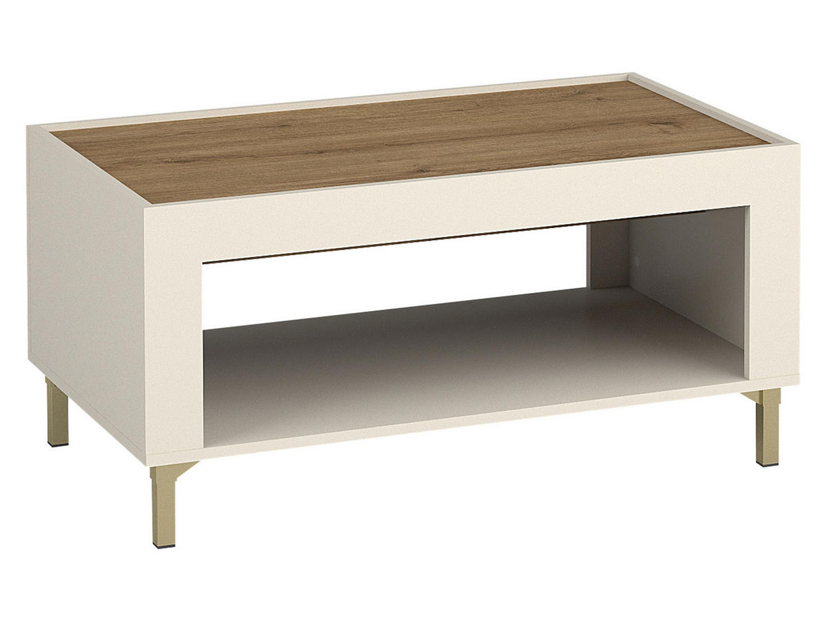 COUCHTISCH Mossa MO09 - Kaschmir/Goldfarben, Holzwerkstoff/Kunststoff (56/97/47cm) - MIRJAN24