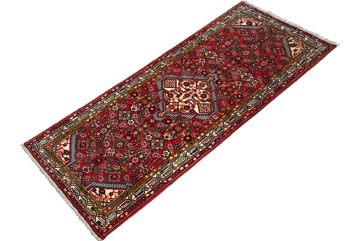 TEPPICH Assadabad Rot 212/77 cm Schurwolle - Rot, Textil (77/212cm) - Looma