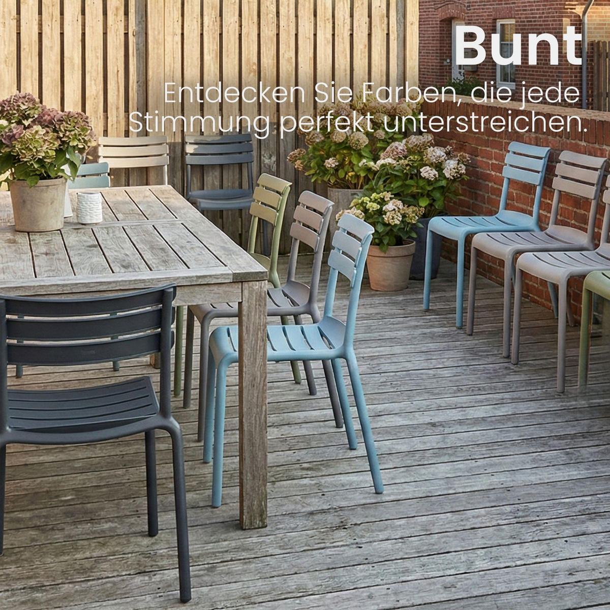 GARTENSTUHL Kunststoff Schwarz - Schwarz, Kunststoff (49/82/59cm) - CLP