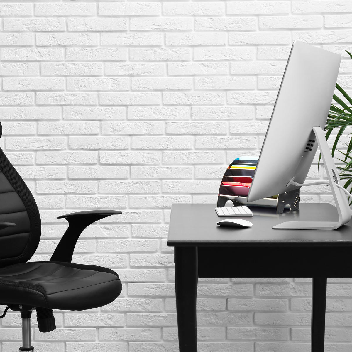 ULOŽENIE dokumentov - čierna, kompozitné drevo (34/27/27cm) - Relaxdays