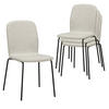 STUHL ENNA Stoffbezug Metallbeine 4er Set Beige - Beige, Textil/Metall (50/85/58cm) - Albatros