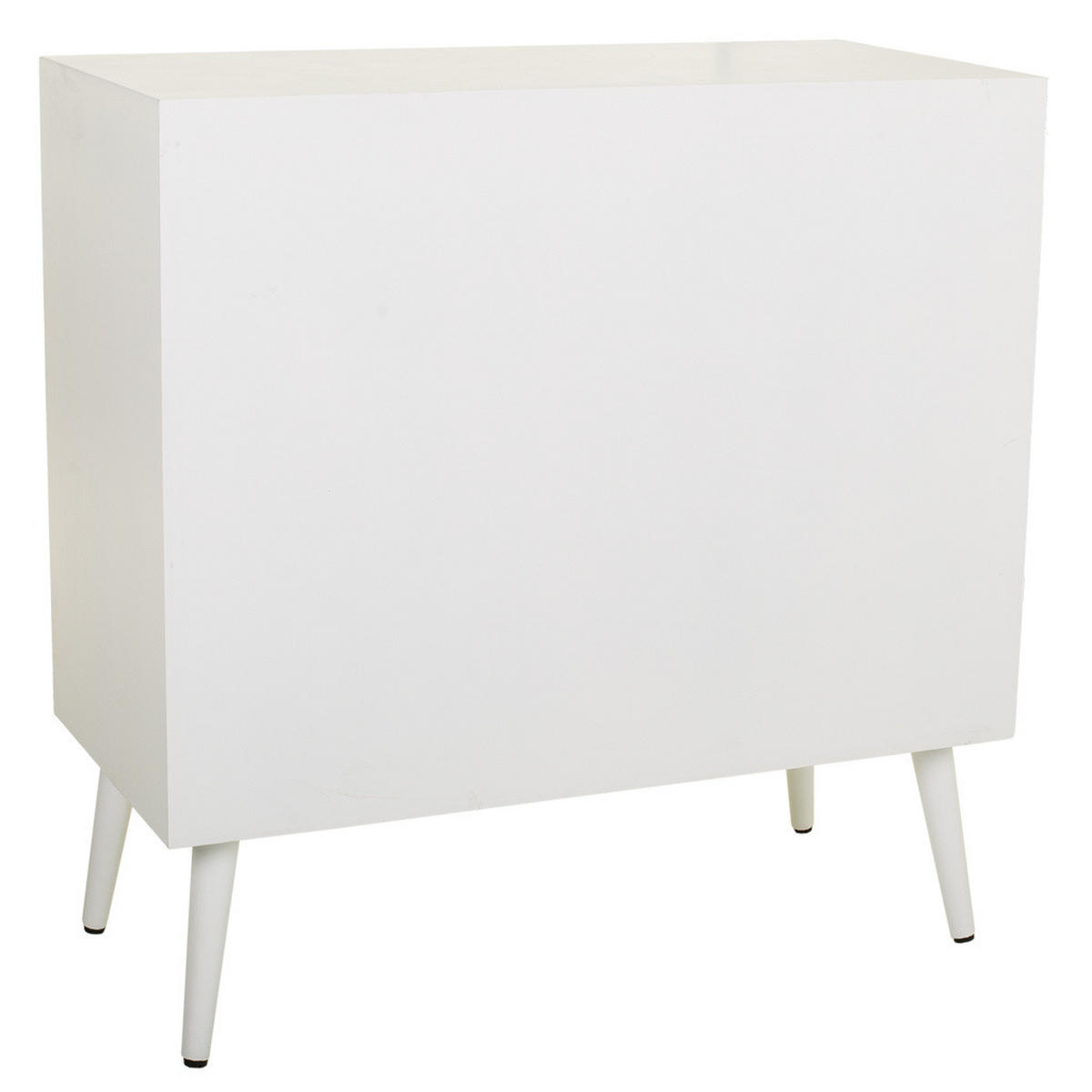 KOMMODE aus Holz und weißem Netz 80x40x81 - Weiß, Holz (80/81/39.5cm) - Wanderlust