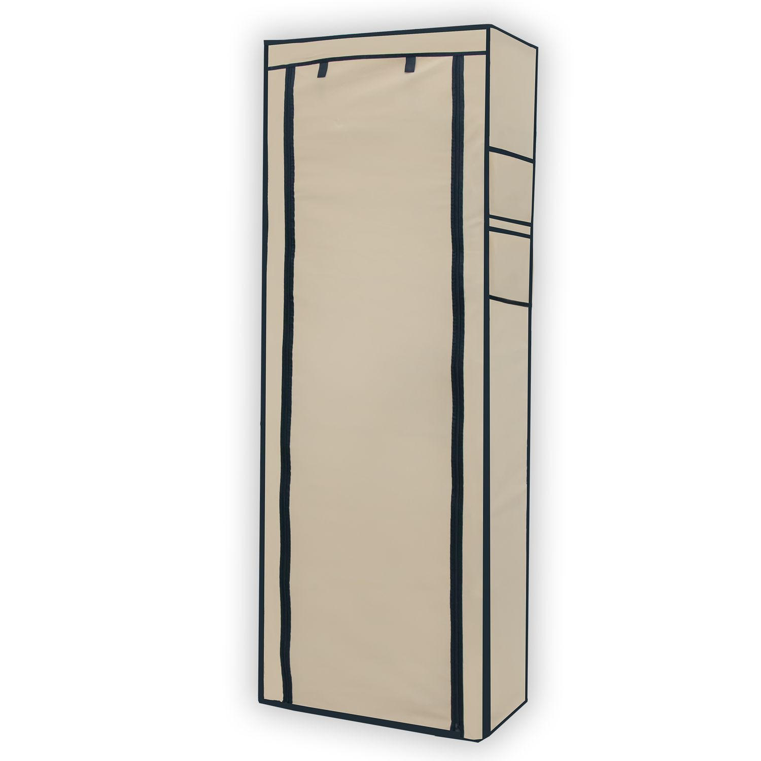 Intirilife Stoffschrank Beige 28x170x58 cm