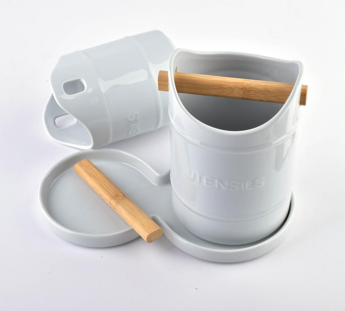 KÜCHENHELFERSET Modern Life Grau 24.5/13/18 cm Keramik - Grau, Keramik - Mondex