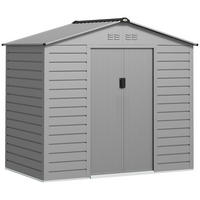 VERZINKTER Stahl 213x131x192cm - Grau, Metall (131/192/213cm) - Outsunny
