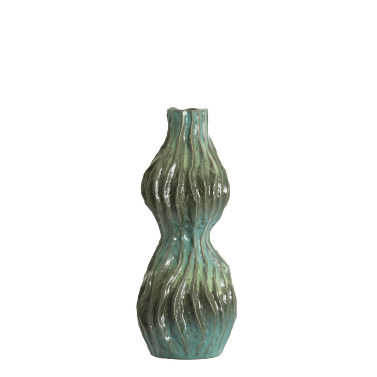 VASE Vania - Blau - 16.5/15.5/39 cm - Blau, Keramik (39cm) - Light & Living